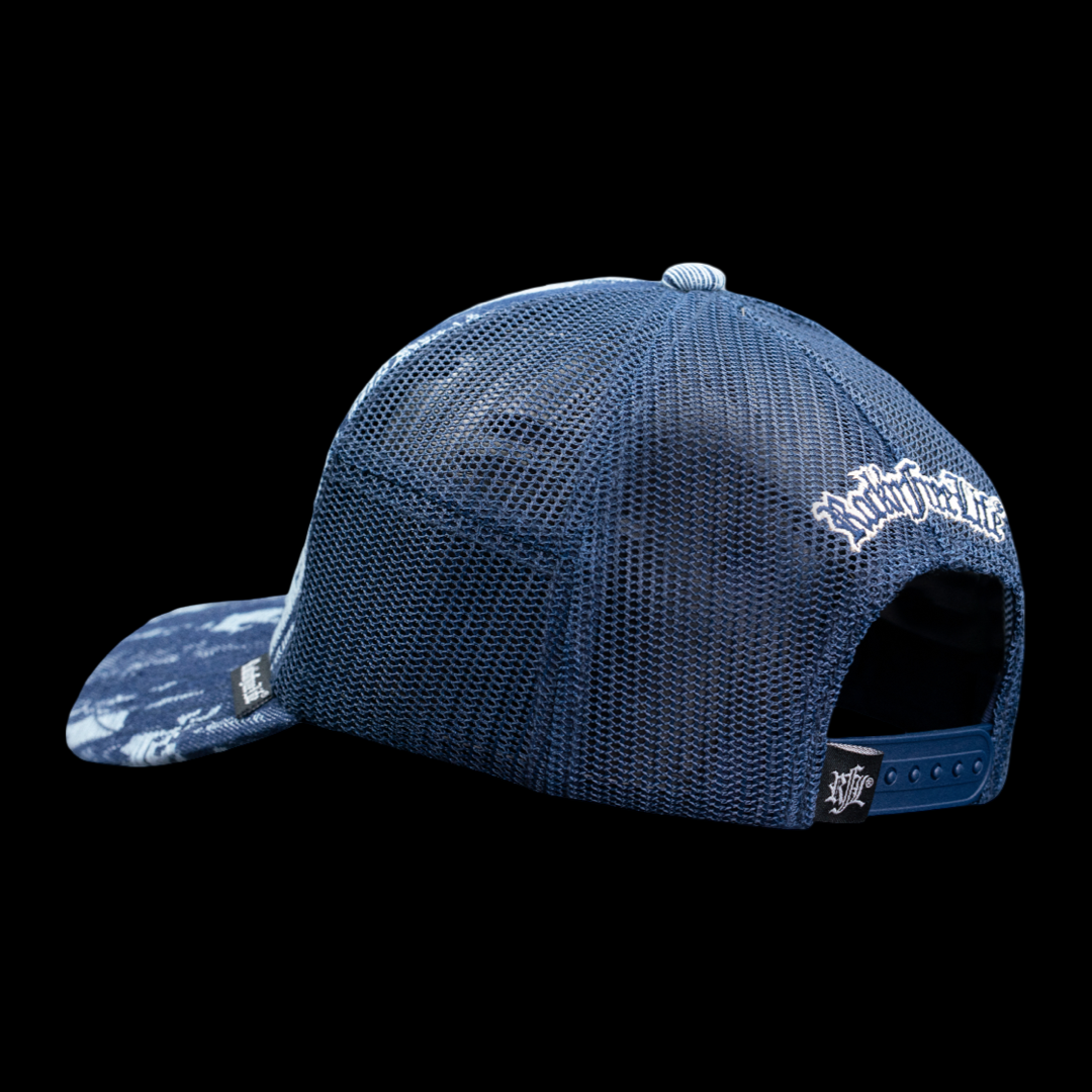 Trucker Cap N°244 BOHEMIAN – Rückansicht mit Mesh und Snapback