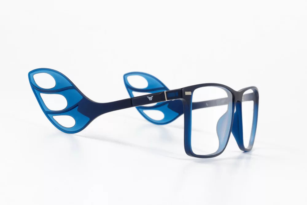 MOTOEYE H0001-C2 Motorradbrille Blau / Transparent Blau