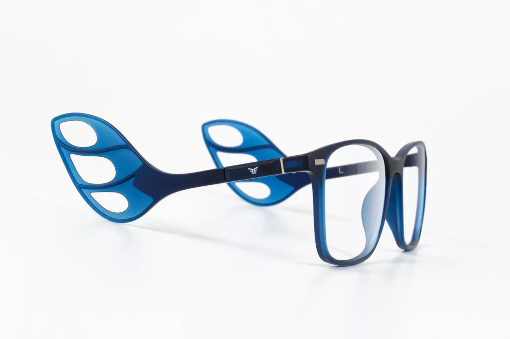 MOTOEYE H0002-C2 Motorradbrille Blau / Transparent Blau