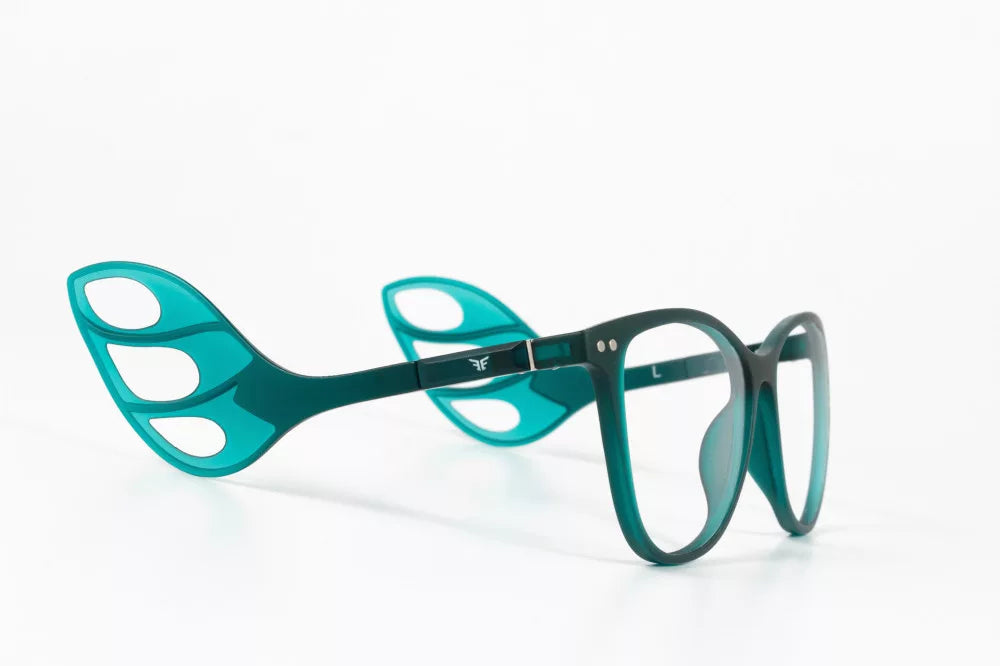 MOTOEYE H0003-C2 Motorradbrille Grün / Transparent Grün