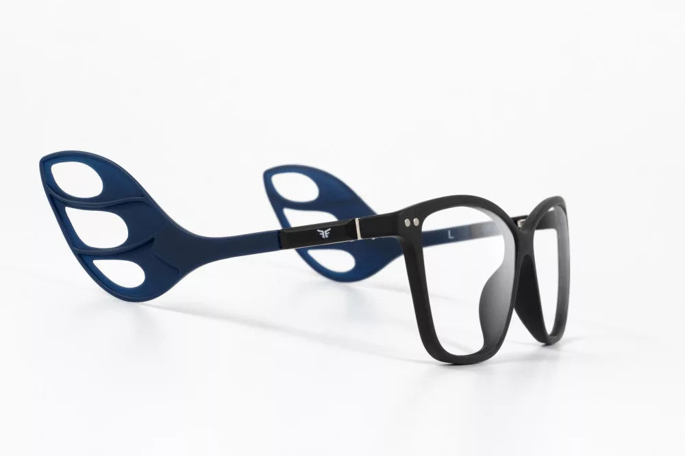 MOTOEYE H0005-C1 Motorradbrille Schwarz / Blau