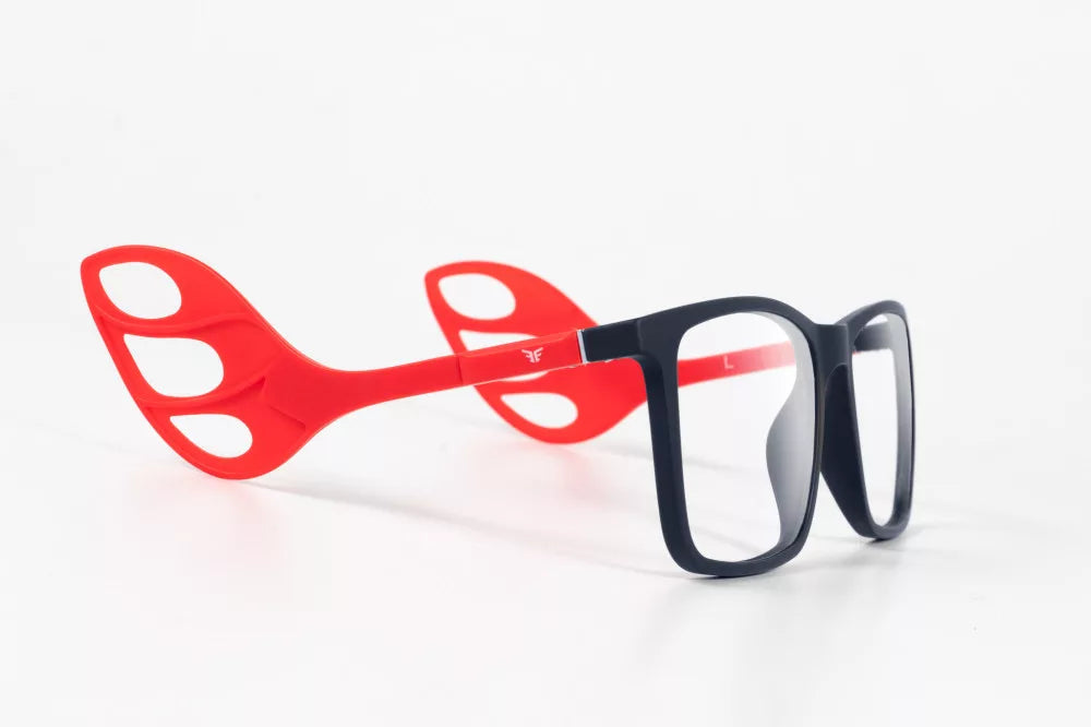 MOTOEYE H0006-C2 Motorradbrille Dunkelblau / Rot