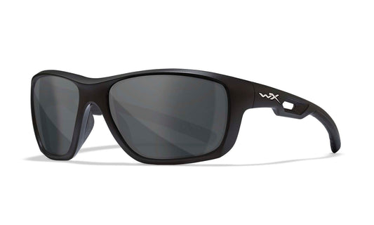 Wiley X WX Aspect Motorradbrille Matt Schwarz mit Smoke Grey Gläsern – Hauptansicht