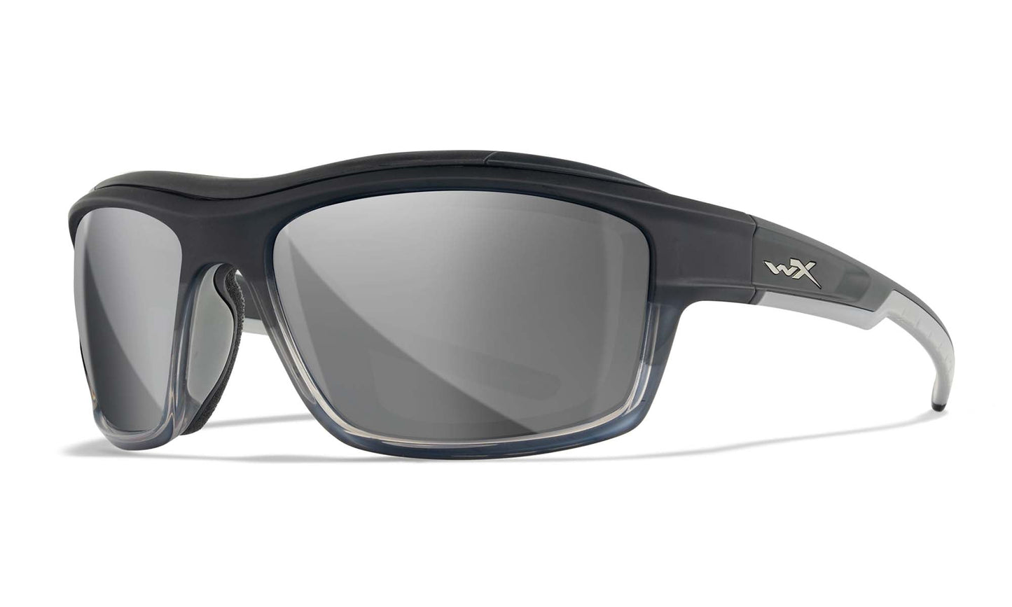 Wiley X WX Ozone Motorradbrille Charcoal-Grey mit Silver Flash Gläsern – Hauptansicht