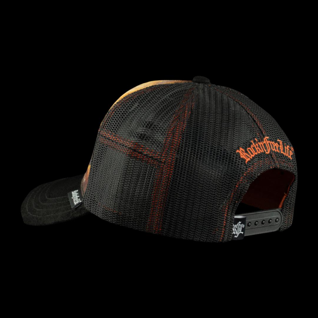 Trucker Cap N°270 KEEP ON ROLLING – Rückansicht mit Mesh und Snapback