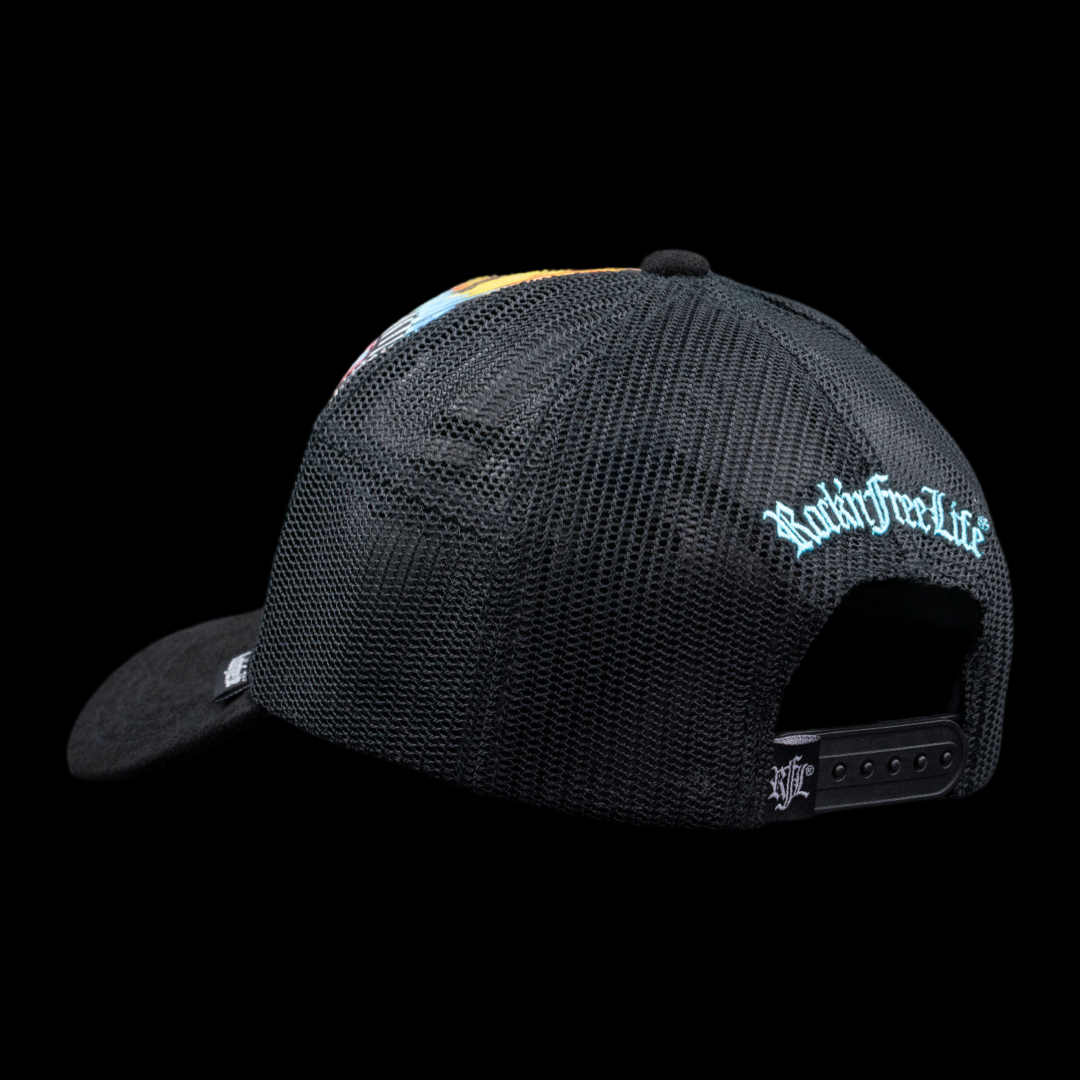 Trucker Cap N°235 APACHE – Rückansicht mit Mesh und Snapback