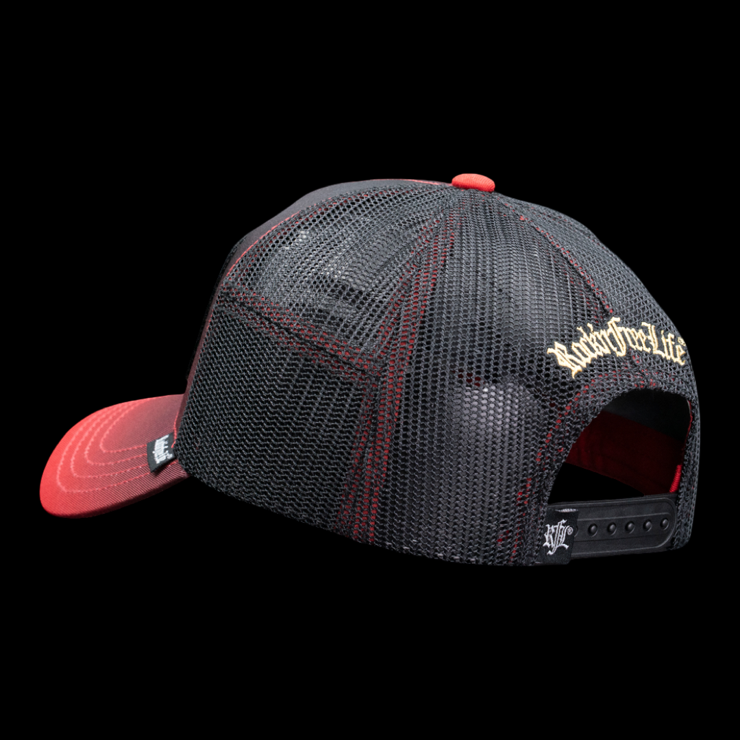 Trucker Cap N°254 WAS WRONG – Rückansicht mit Mesh und Snapback